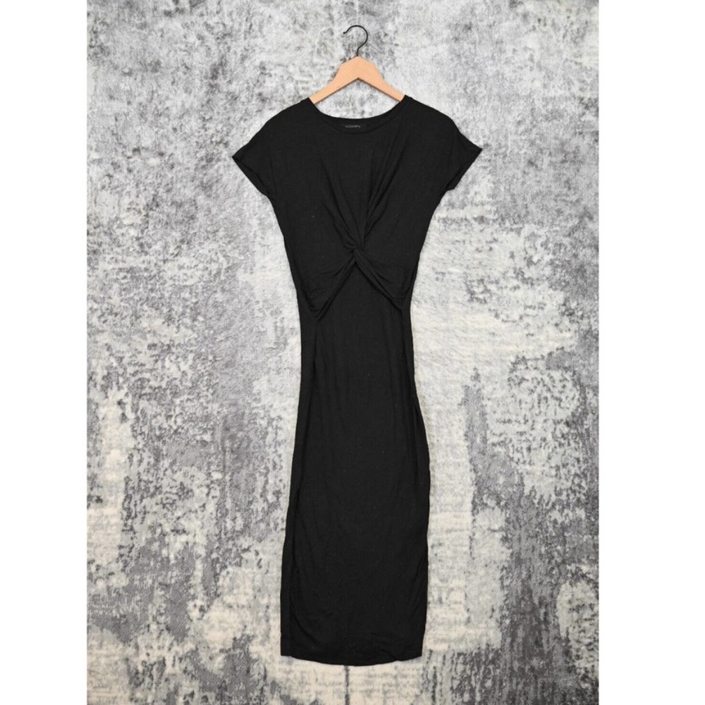 All saints black with shimmer Paloma dress XS